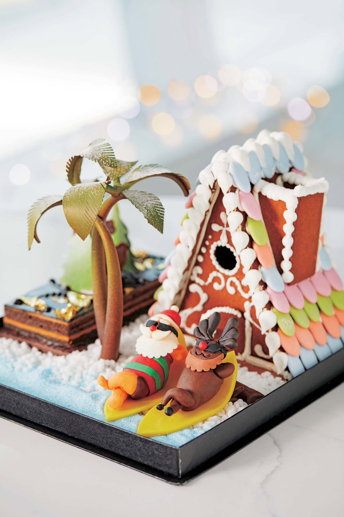 シーグラスアート『Merry Christmas.。.:*☆～大きなケーキと～』